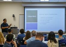 Sean Ferguson presenting about Culture Match.