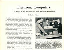 Electronic computers, Bentley Newspaper