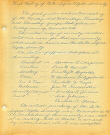 Beta Sigma Alpha Sorority Archive File