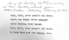 Birthday song lyrics