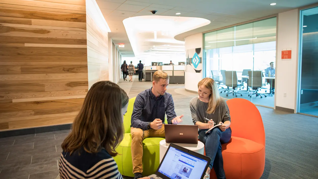 students in student center