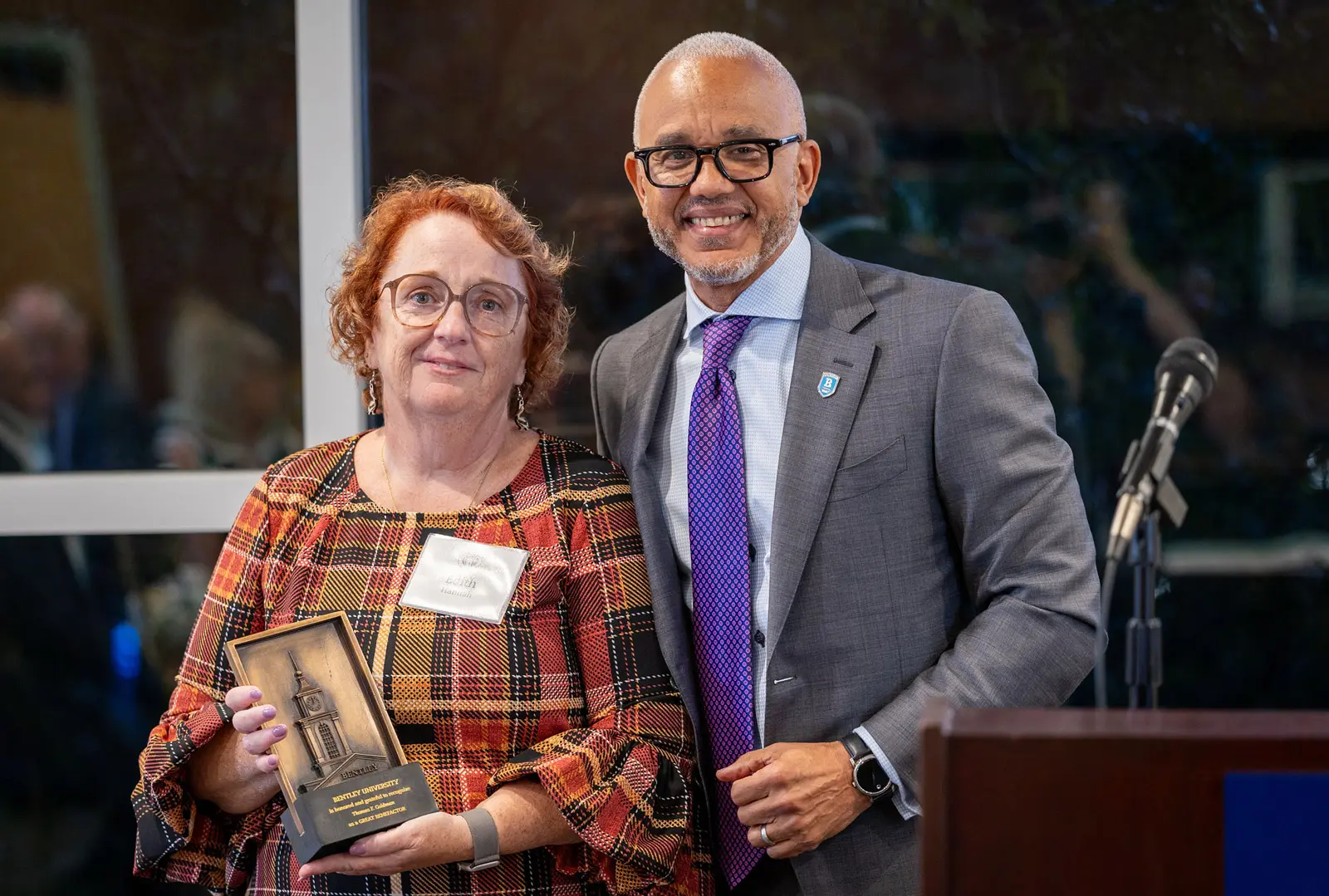 Edith Hannah and President Chrite