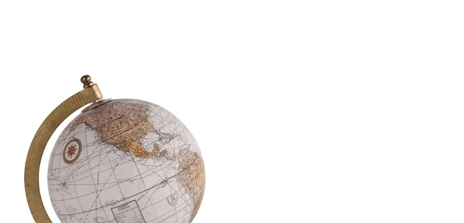 Globe on a white background