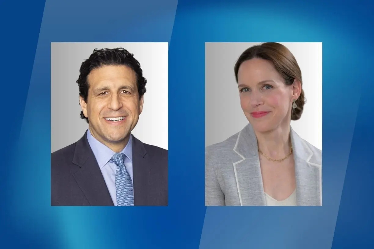 Head shots of Jon Bernstein and Sarah Iselin