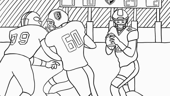 Coloring page of Bentley football