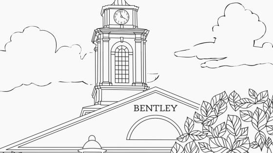 Coloring page of clocktower
