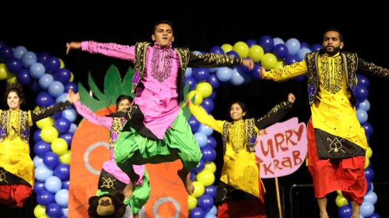 Students dancing at Diwali festival