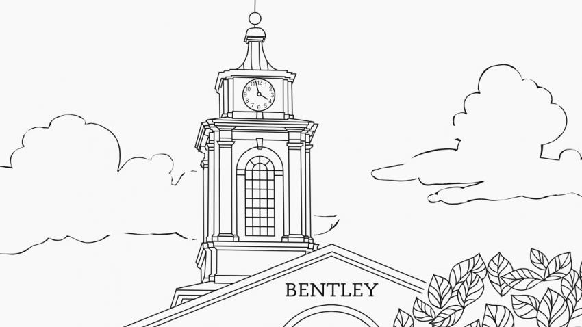 Coloring page of clocktower