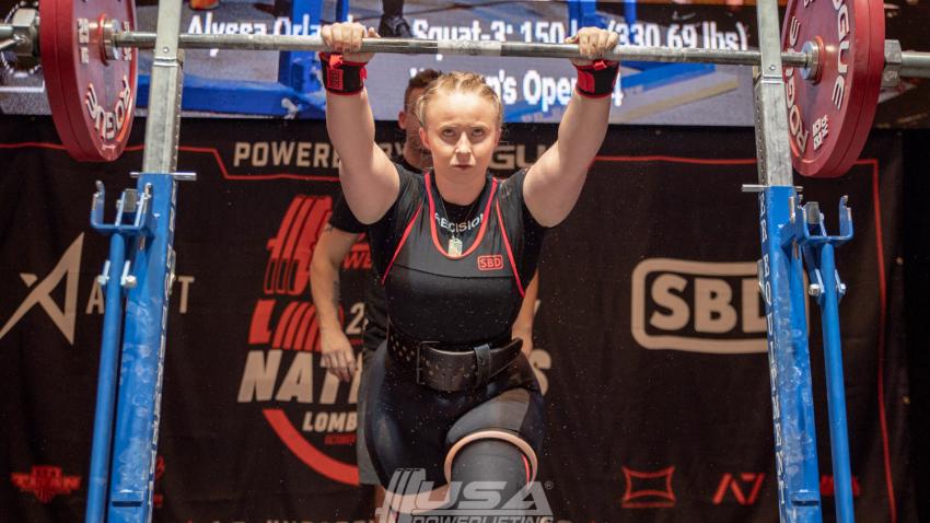 Alyssa lifting in a competition