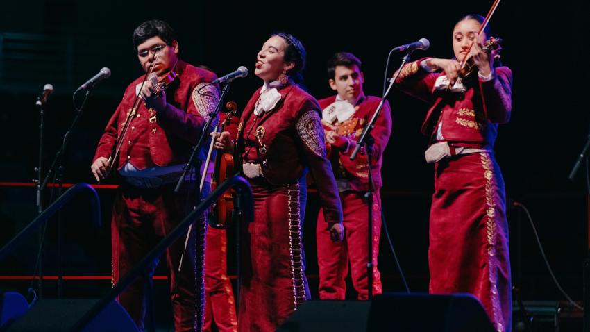Mariachi band performing