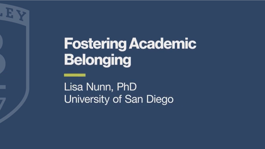 Fostering Academic Belonging