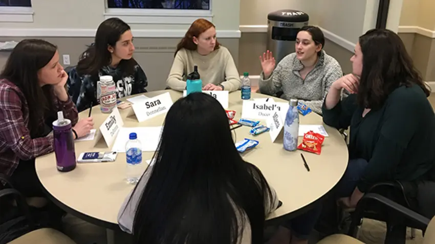 CWB Leaders share stories during a discussion on confidence