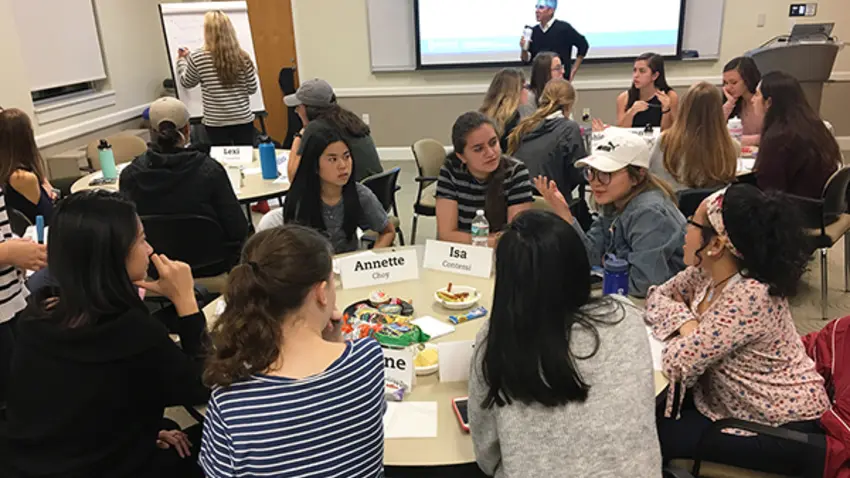 CWB Leaders participate in group discussion on stereotypes