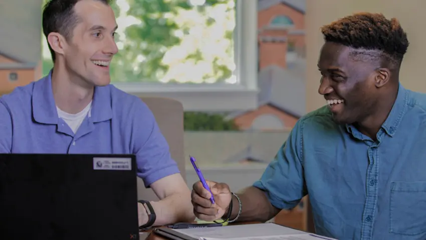 bentley student meets with career coach