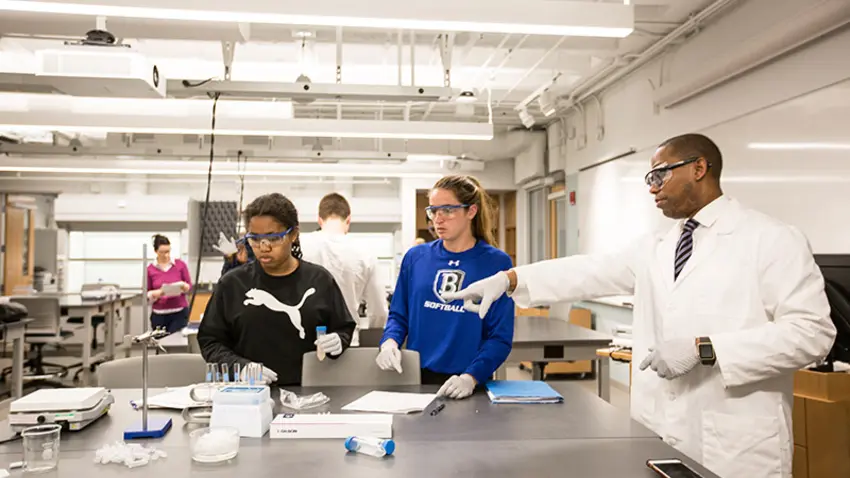 students do research in the lab