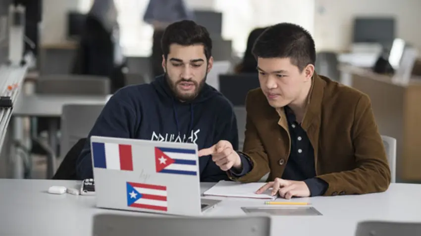 students do group work together