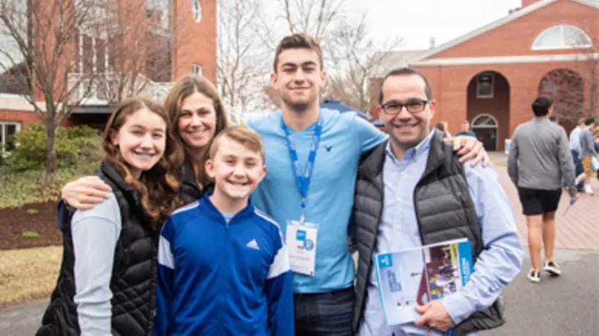 family visits campus