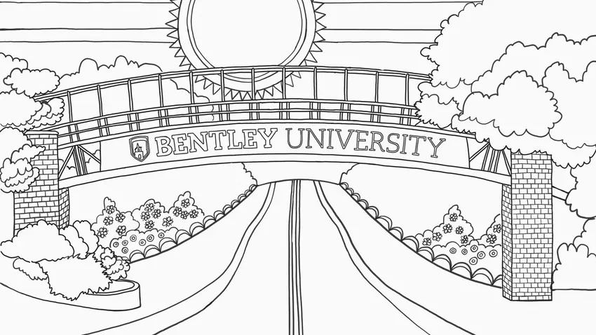 Coloring page of Bentley bridge