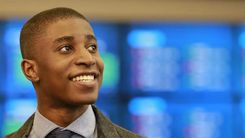 Brandon Samba in the trading room