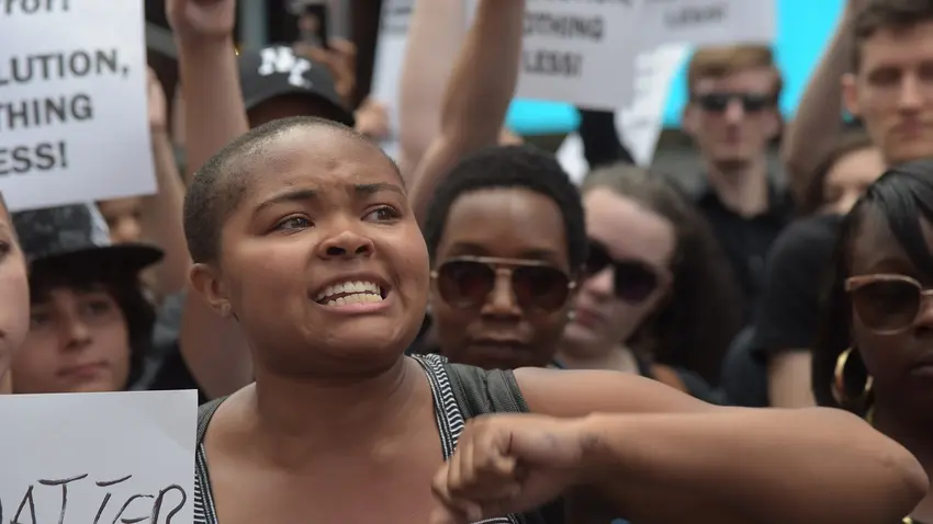 Women at rally