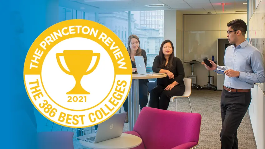 Princeton Review, names Bentley first in the nation for Best Career Services.