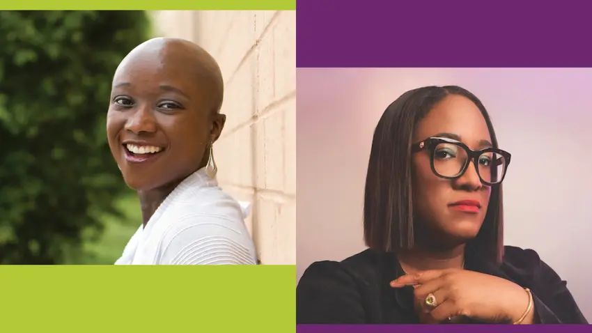 Photos of Bentley alumnae Heather L. Mattisson and Tiffany R. Warren 