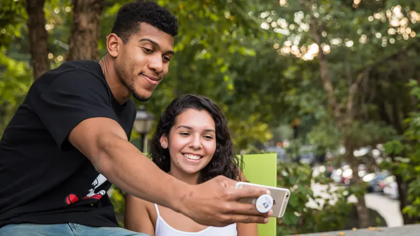 Students taking a selfie