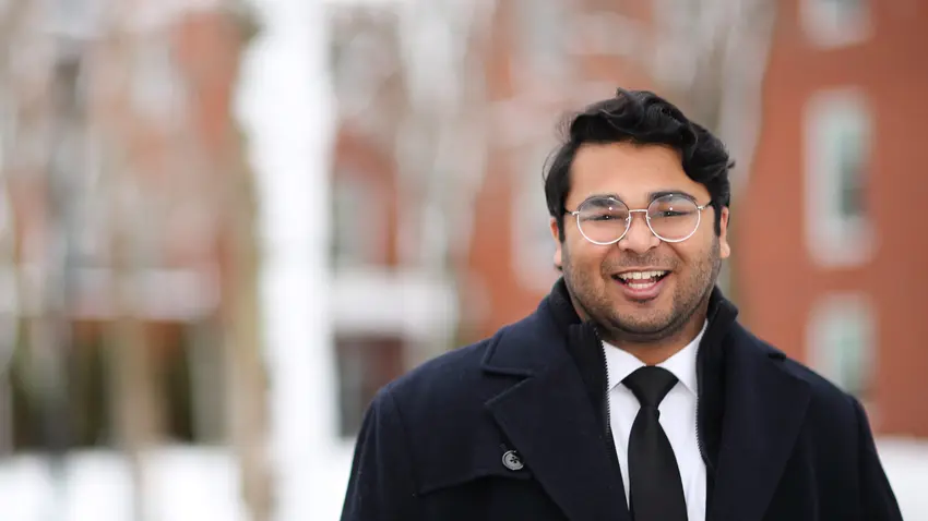 Bentley University student Rahul Bhojwani