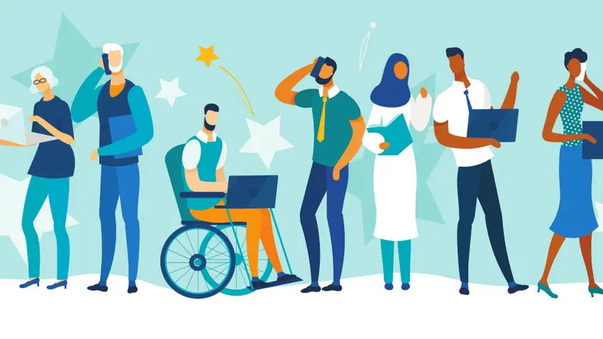 Illustration of diverse workforce