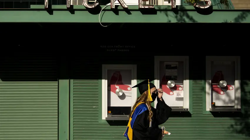 Grad outside of Fenway