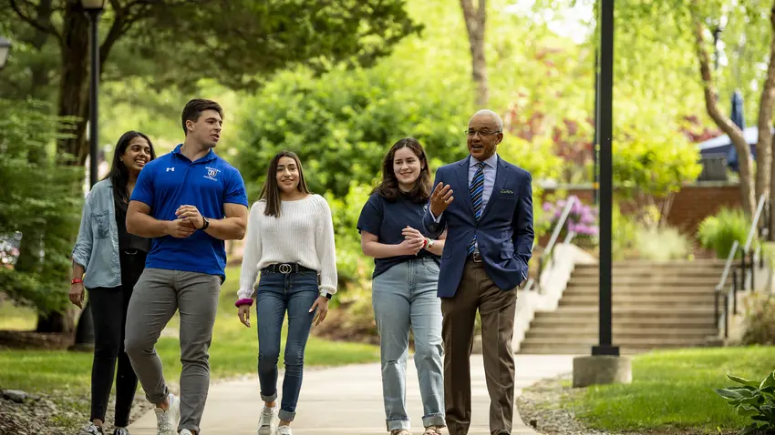 President Chrite's first week on campus with students 