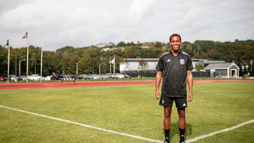 Bentley University soccer player Uzoemezie Edozie ’22