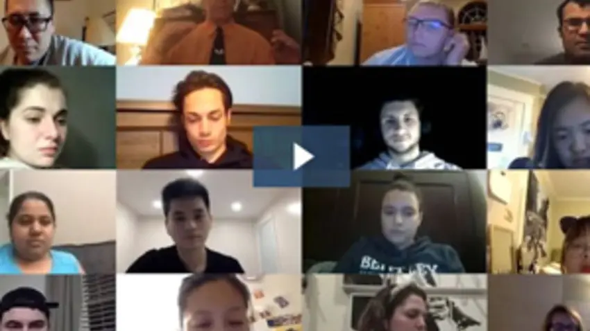 students online participating in class