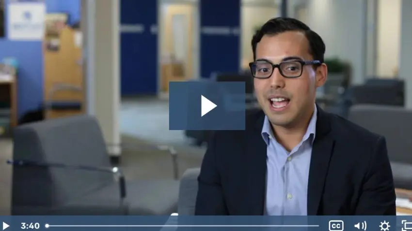 video screenshot of student speaking about the international experience 