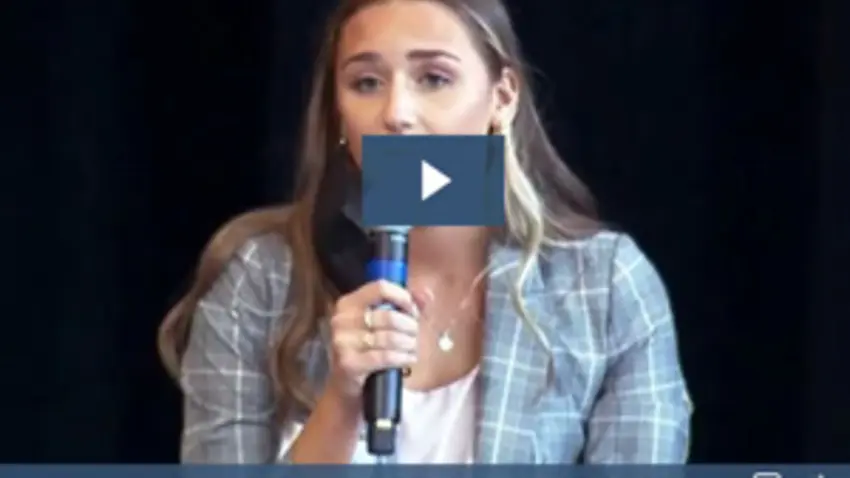 Bentley Women in Business Summit video screenshot with play button