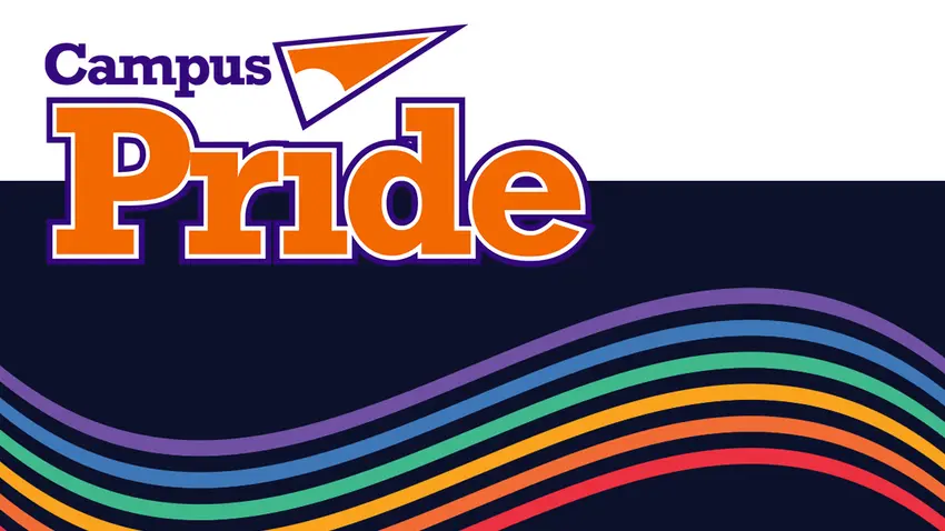Campus Pride Index logo on rainbow wave