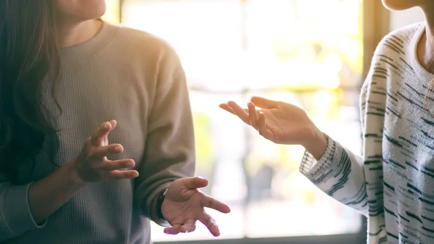 conversation with body language 