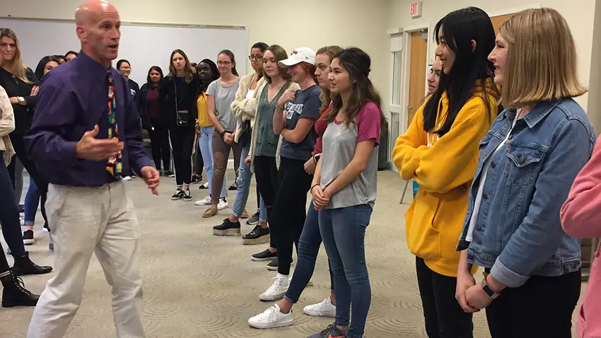 WLP Leaders participate in creativity exercise during workshop