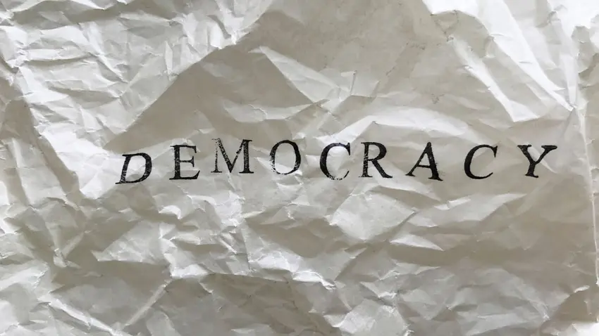 Crinkled Democracy Paper