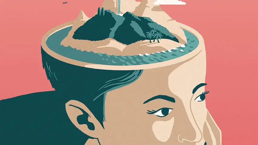 an illustration of someone thinking