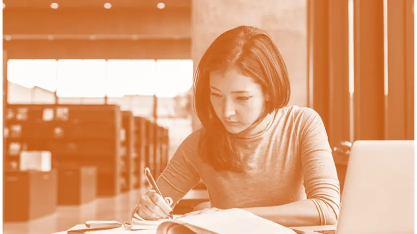 1-Student in library