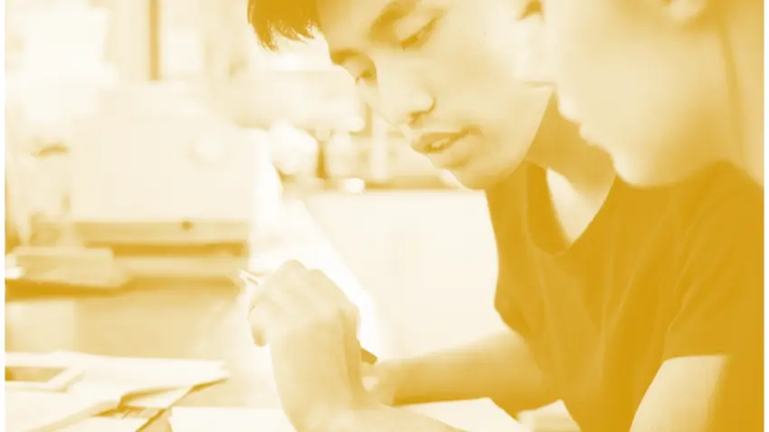 Students with calculator