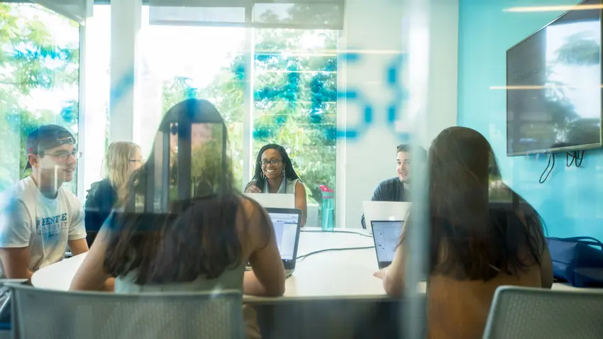 students sitting at a table