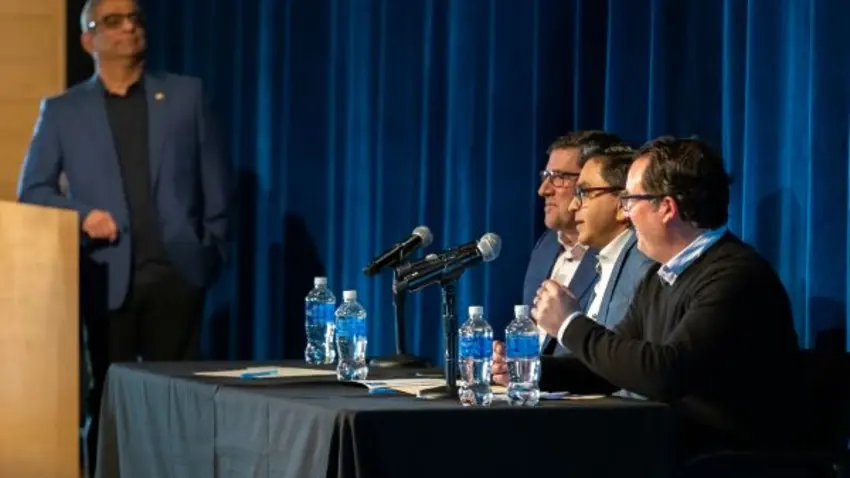 three people on a panel