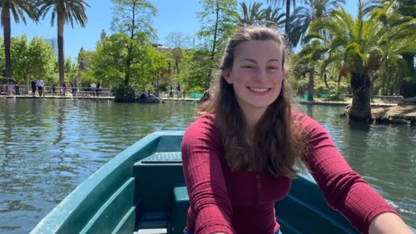 julia macissac student on boat 