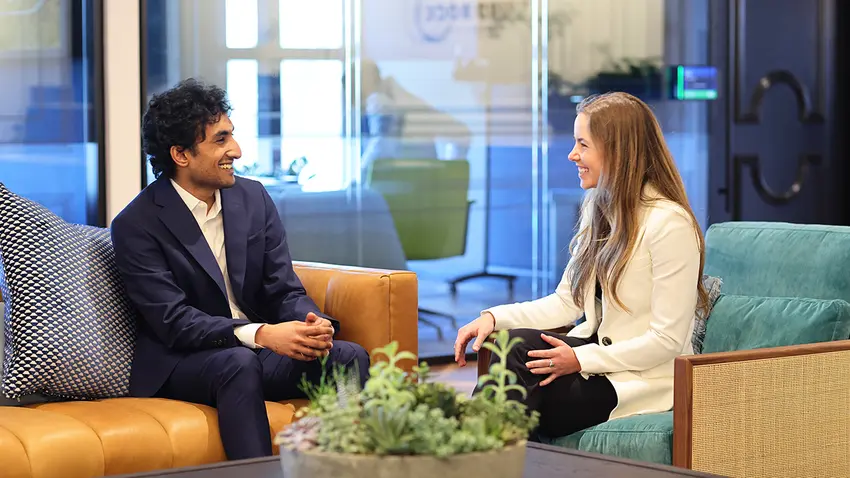 Two students talking