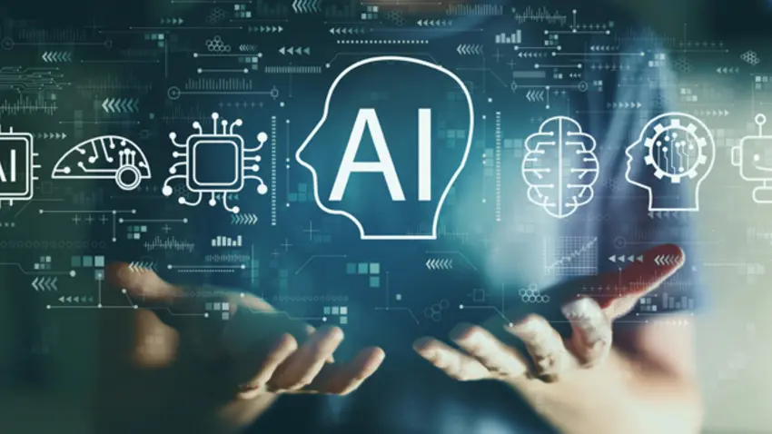 Abstract illustration of AI concepts
