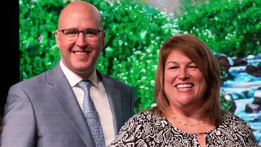 Bentley professors Dave Szymanski and Tracy Noga.