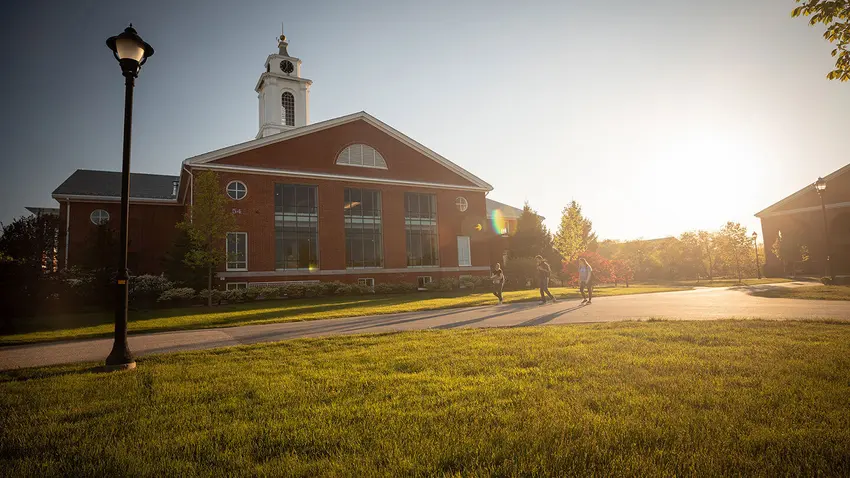 Bentley library at sunset