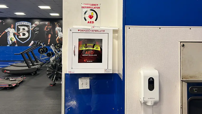 Dana center AED on the second floor